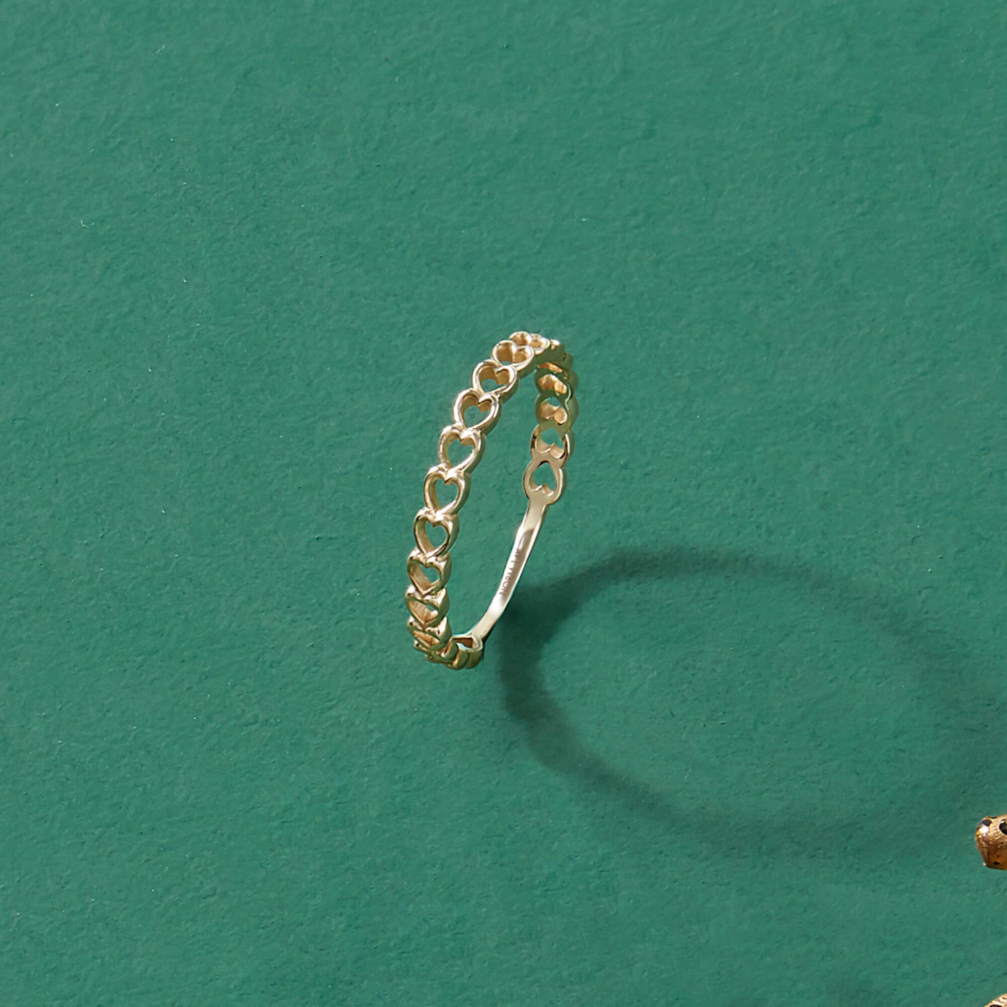 Heart Infinity Ring in Gold