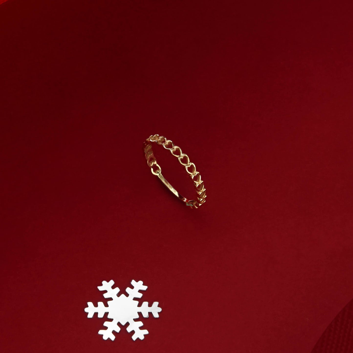 Heart Infinity Ring in Gold