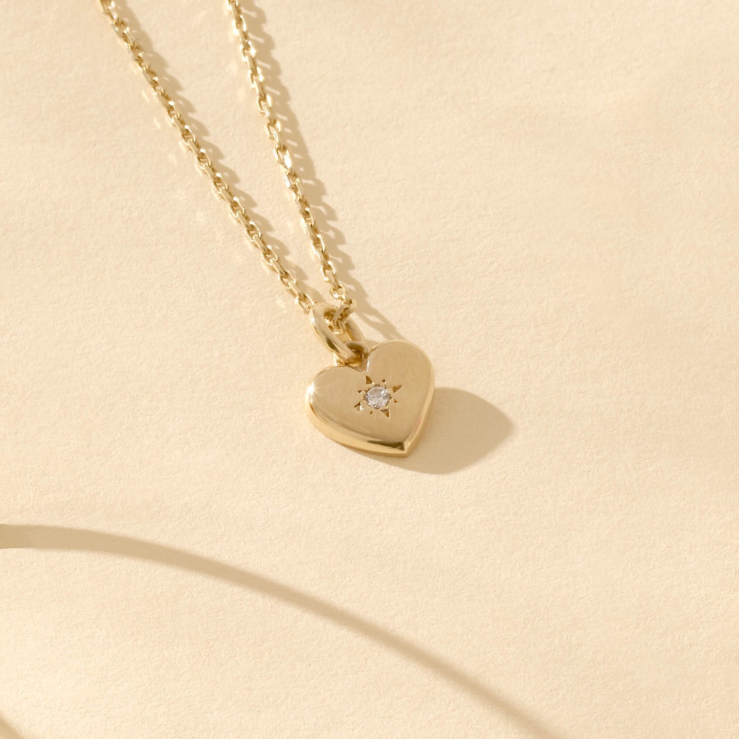 Heart Love Necklace in Gold