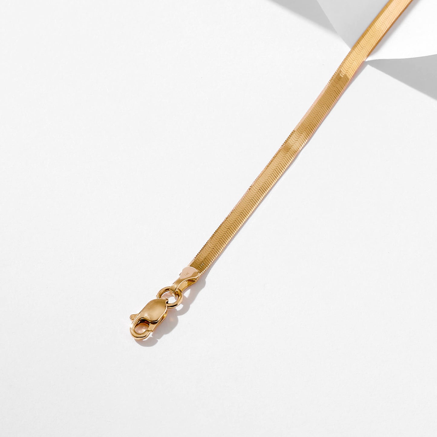 Herringbone Chain Bracelet in Gold