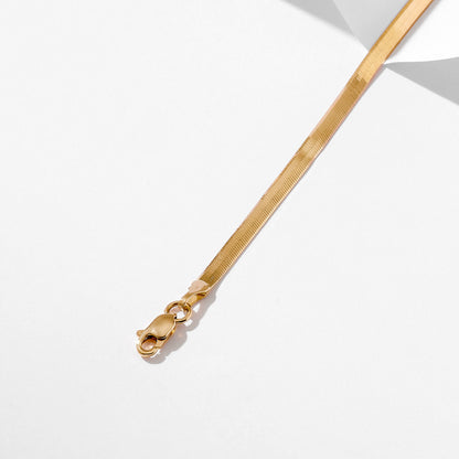 Herringbone Chain Bracelet in Gold