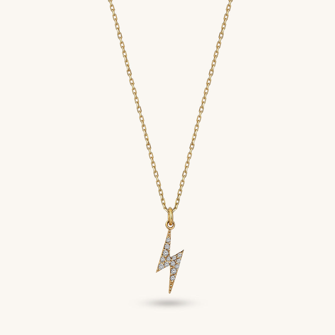 Lightning Necklace in Gold