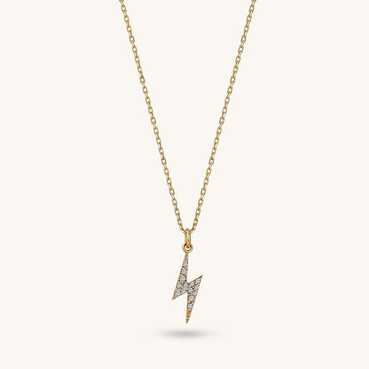 Lightning Necklace in Gold