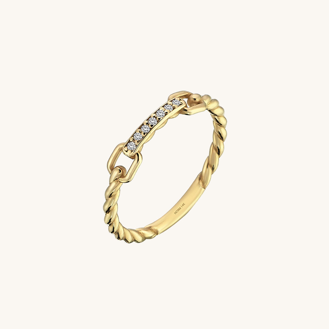 Link Ring in Gold