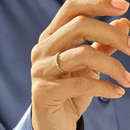 Marquise Wedding Ring in Gold