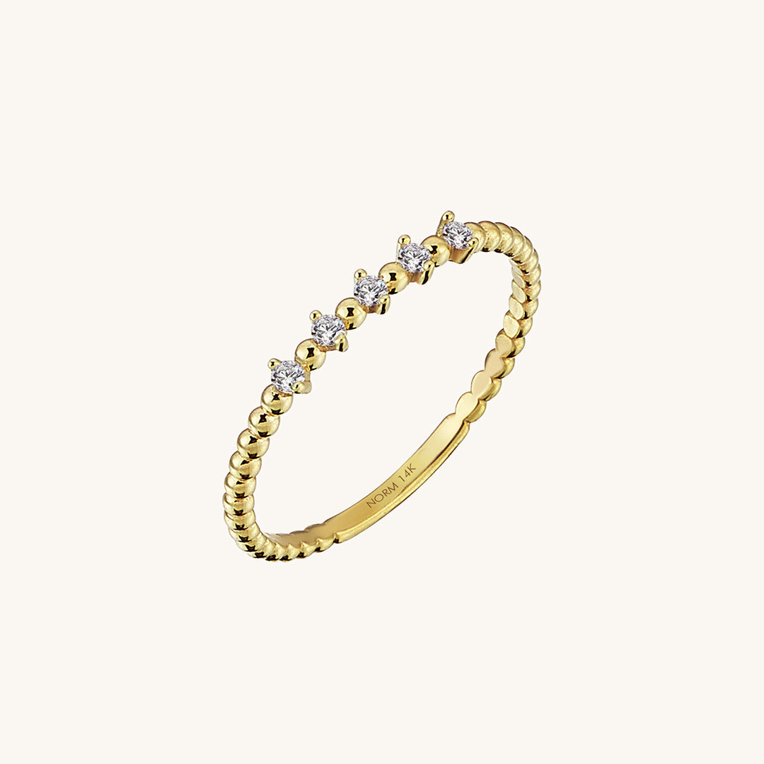 Mini Ball Ring in Gold