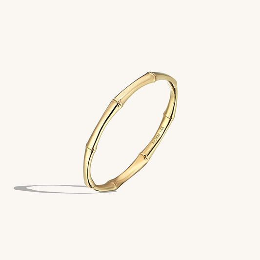 Minimalist Bamboo Ring in Gold