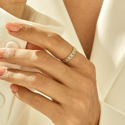 Minimalist Cuban Links Ring in Gold