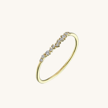Minimalist Curve Ring in Gold