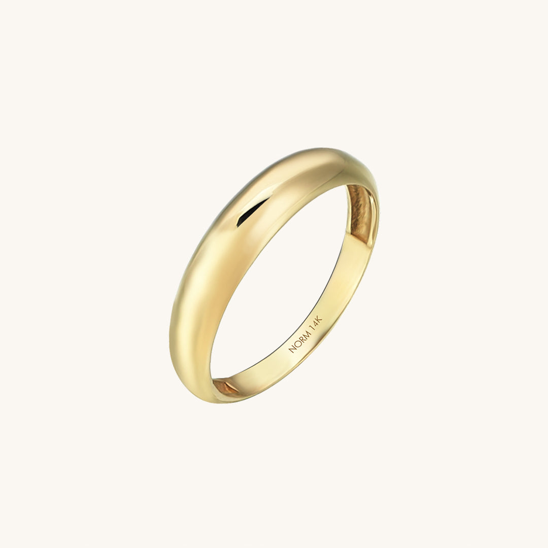 Minimalist Dome Ring in Gold