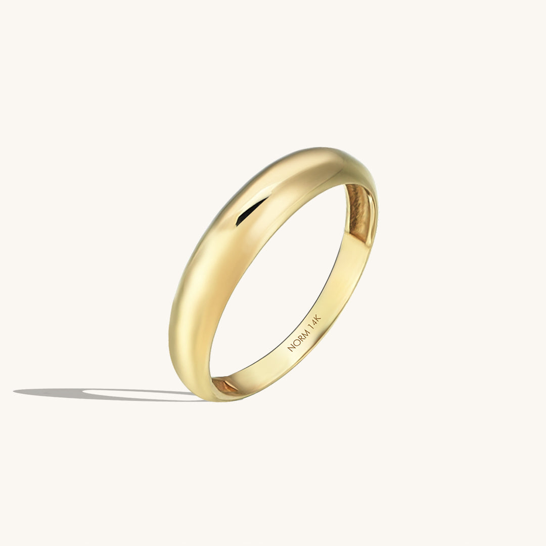 Minimalist Dome Ring in Gold