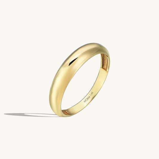 Minimalist Dome Ring in Gold