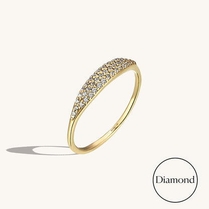 Minimalist Diamond Sparkle Ring in Gold
