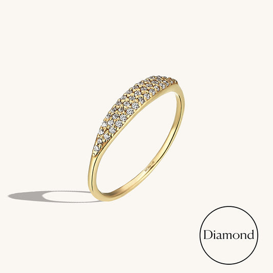 Minimalist Diamond Sparkle Ring in Gold