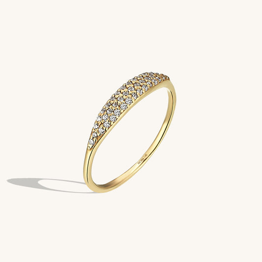 Minimalist Sparkle Ring in Gold