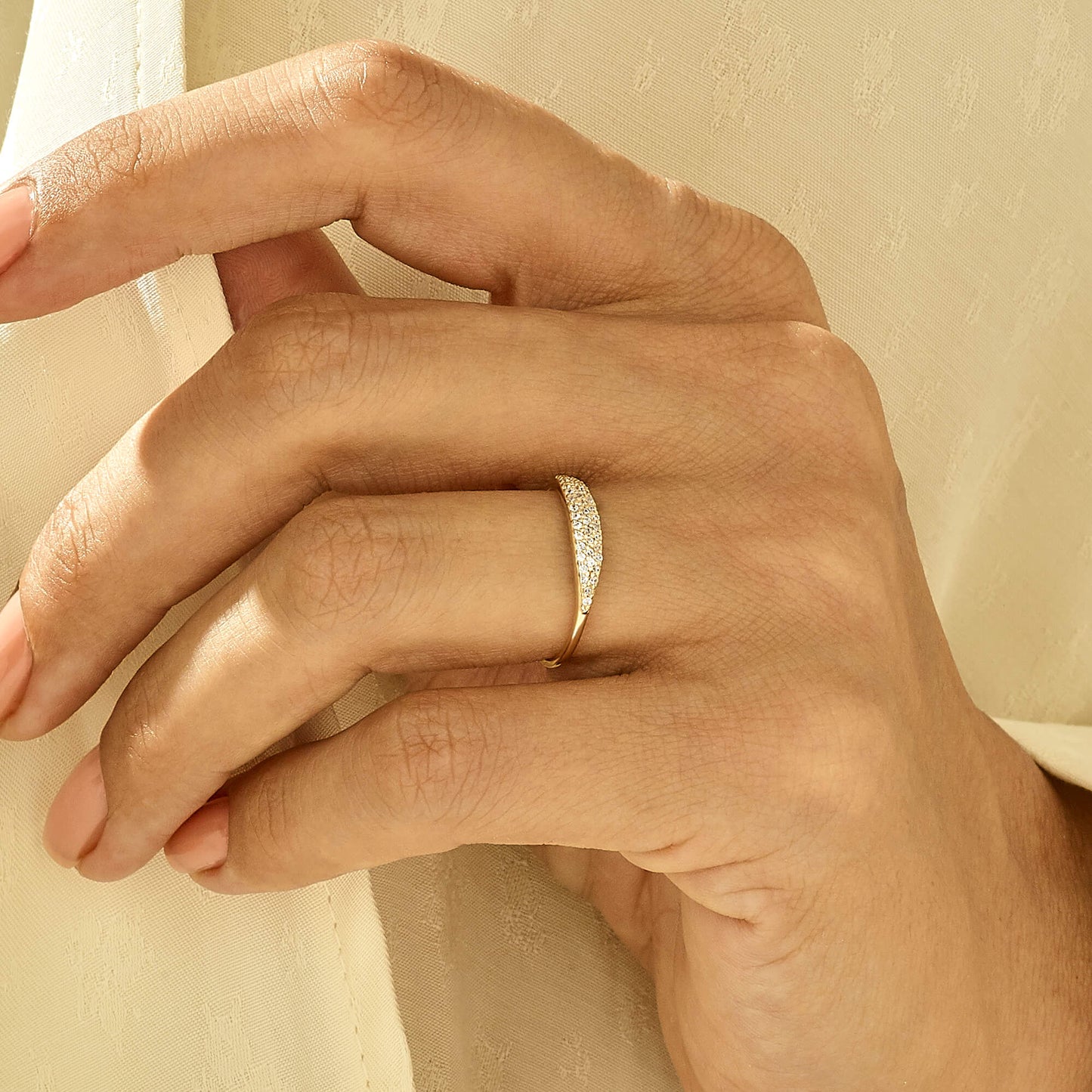 Minimalist Sparkle Ring in Gold