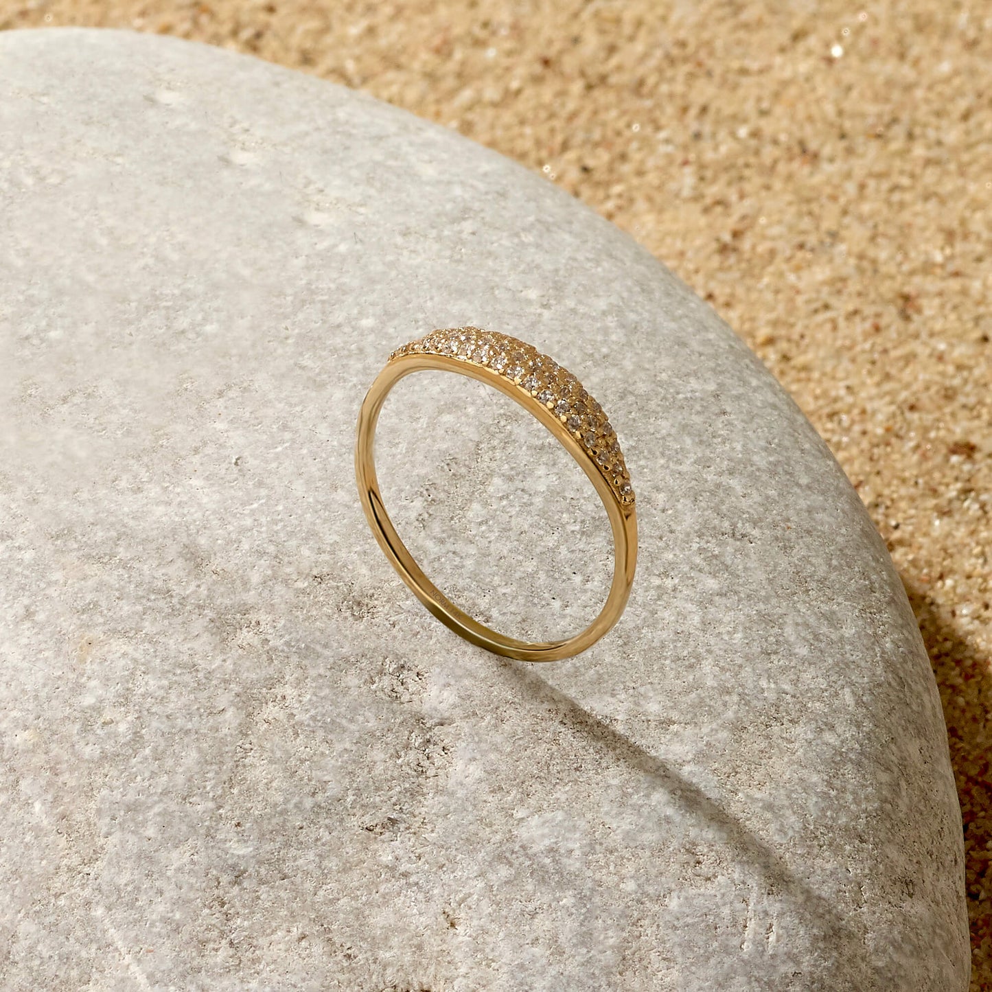 Minimalist Sparkle Ring in Gold