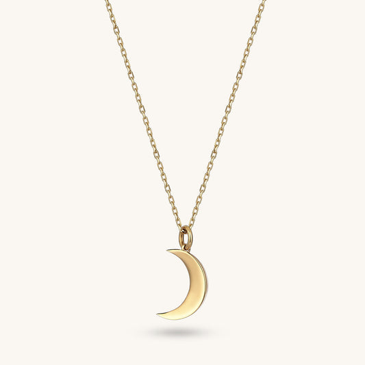 Moon Necklace in Gold