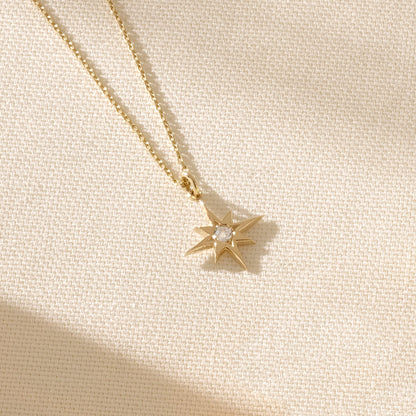 North Star Necklace in Gold