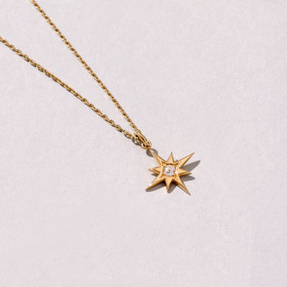 North Star Necklace in Gold