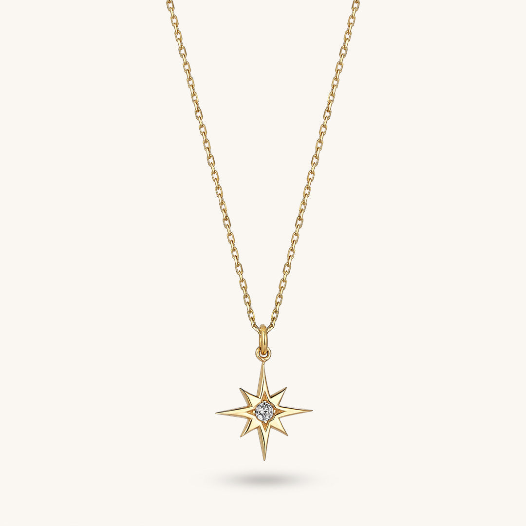 North Star Necklace in Gold