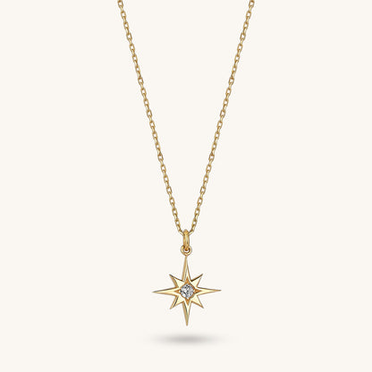 North Star Necklace in Gold
