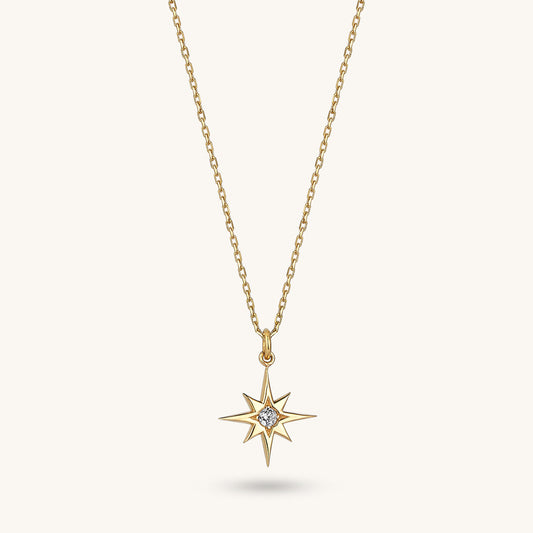 North Star Necklace in Gold