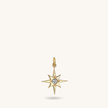 Diamond North Star Necklace in Gold