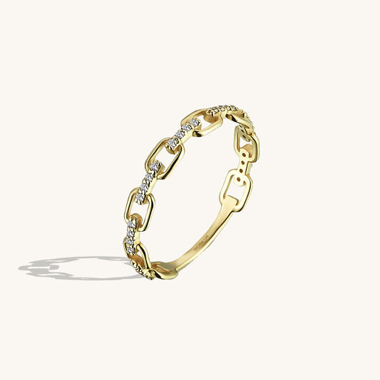 Open Link Ring in Gold