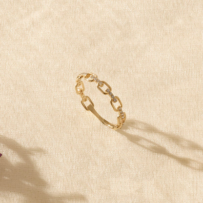 Open Link Ring in Gold