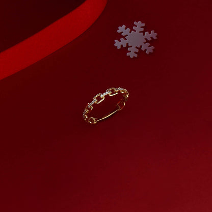 Open Link Ring in Gold