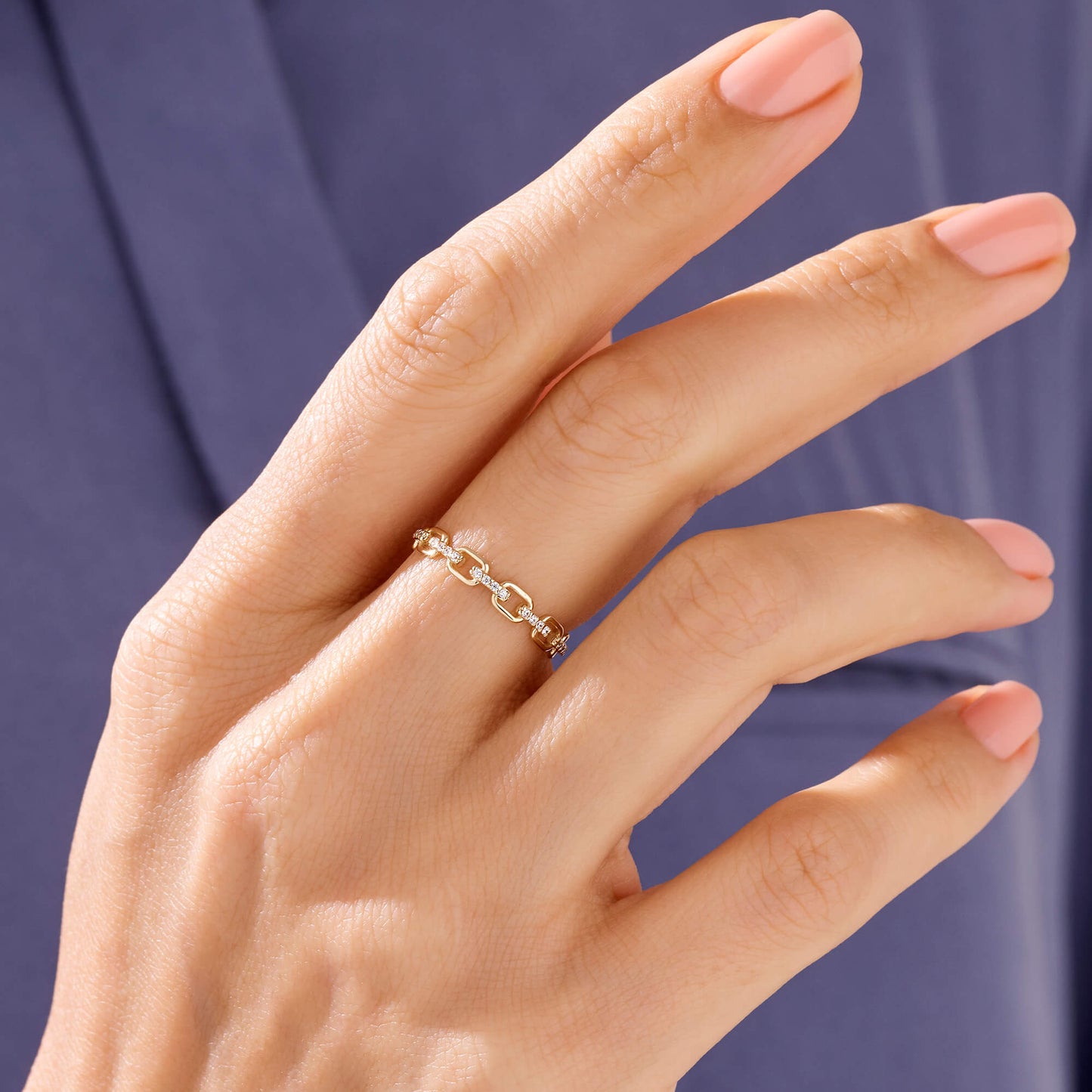 Open Link Ring in Gold