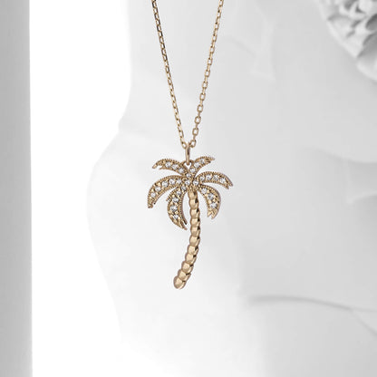 Palm Necklace in Gold