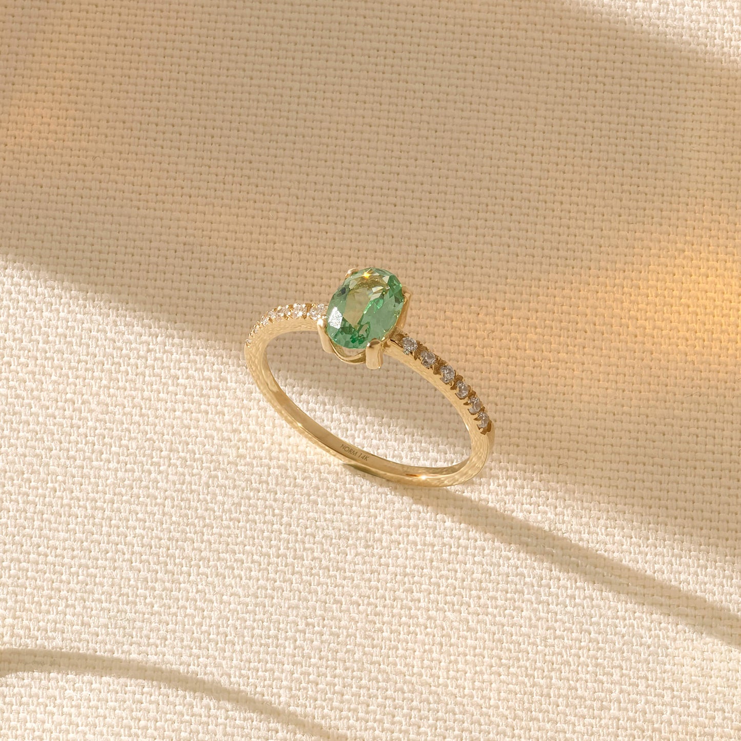 Paraiba Tourmaline Oval Solitaire Ring in Gold