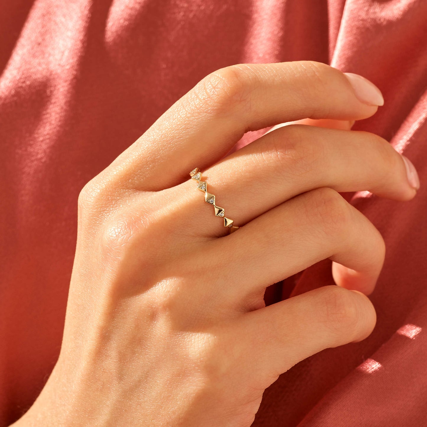 Pave Angel Ring in Gold