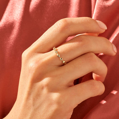 Pave Angel Ring in Gold