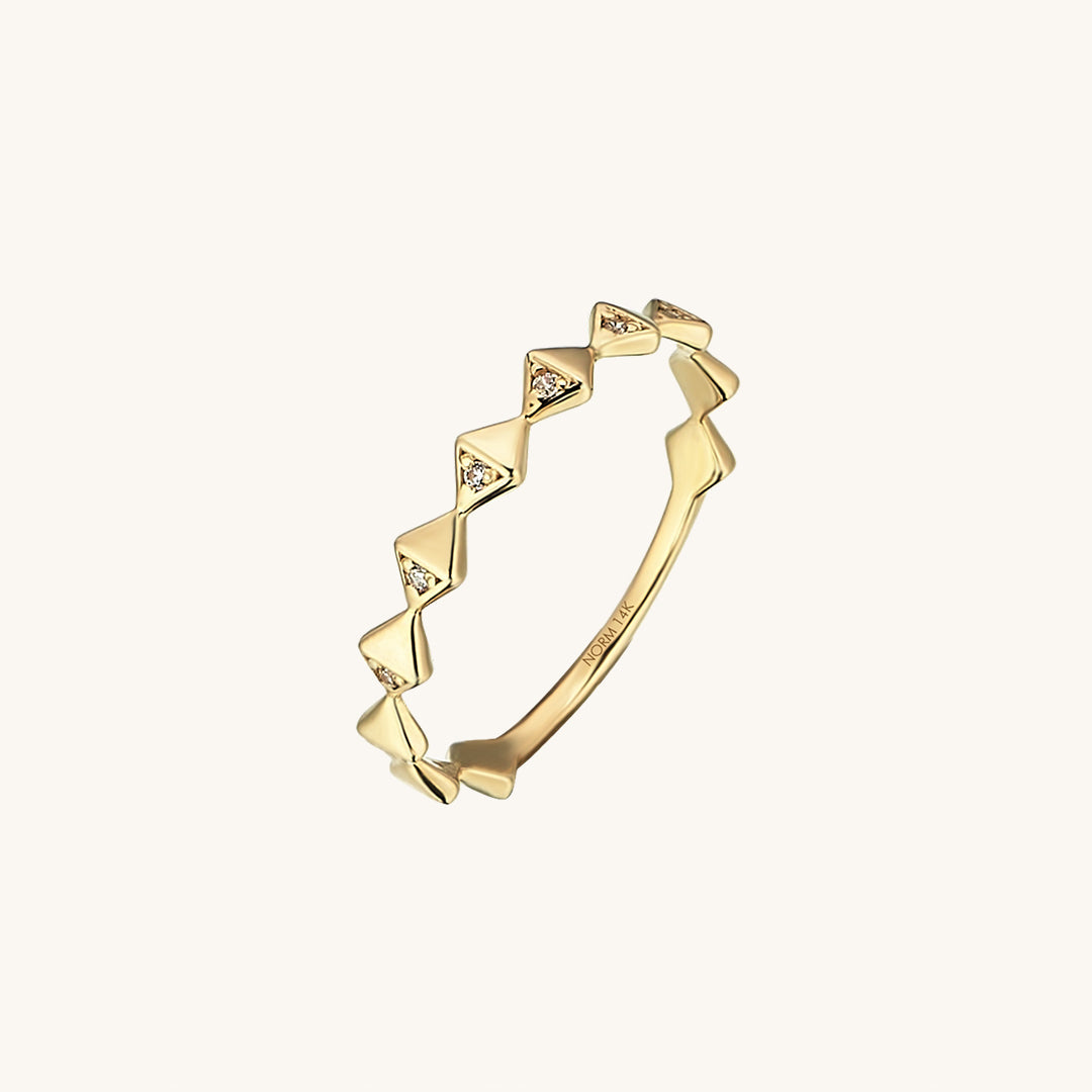 Pave Angel Ring in Gold