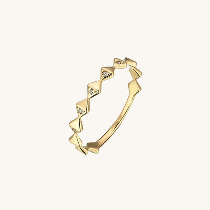 Pave Angel Ring in Gold