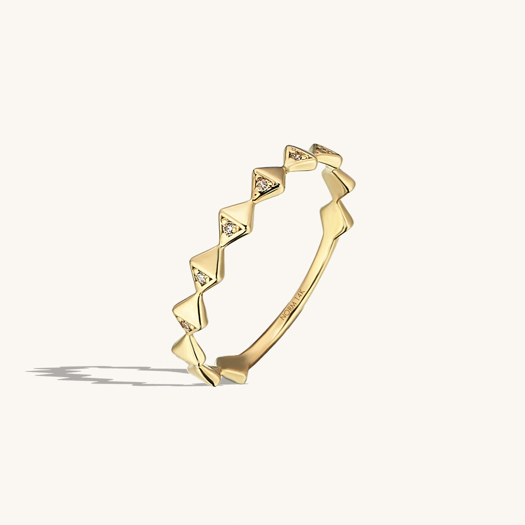 Pave Angel Ring in Gold