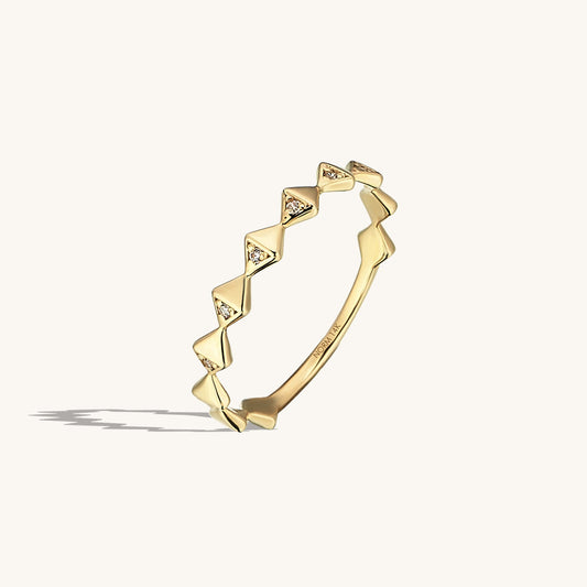 Pave Angel Ring in Gold