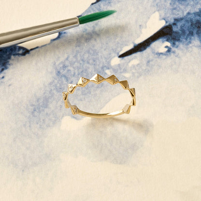 Pave Angel Ring in Gold