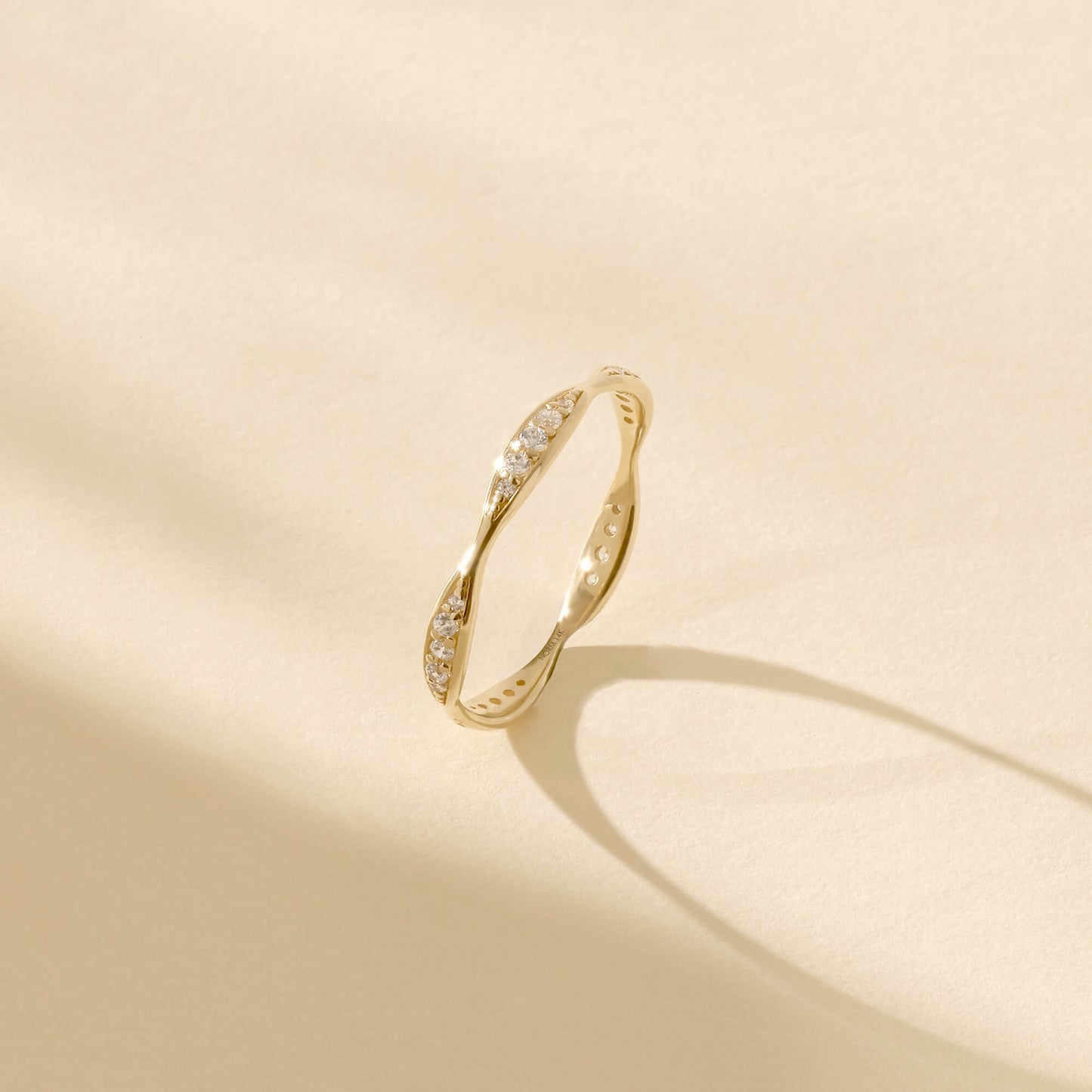 Pave Eternity Ring in Gold