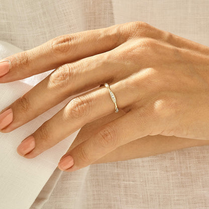 Pave Eternity Ring in Gold