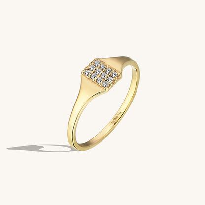 Pave Pinky Ring in Gold