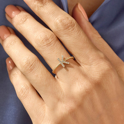 Personalized Letter Ring in Gold