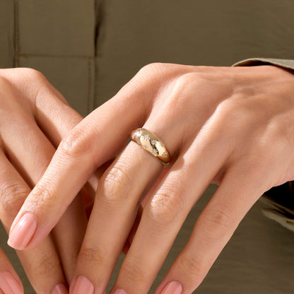 Premium Star Dome Ring in Gold