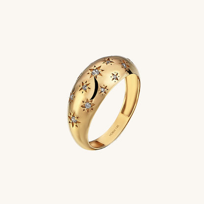 Premium Star Dome Ring in Gold