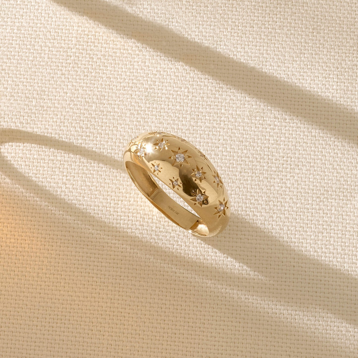 Premium Star Dome Ring in Gold