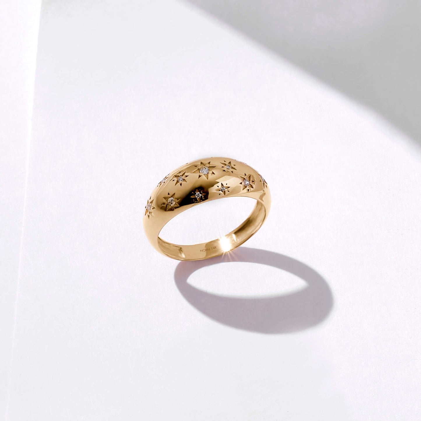 Premium Star Dome Ring in Gold