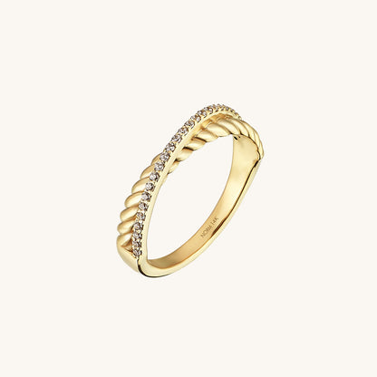Premium Twisted Ring in Gold